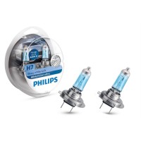 Лампа галогенна Philips WhiteVision Ultra +60% H7 +W5W 12V 55W (2+2 шт.) 12972WVUSM